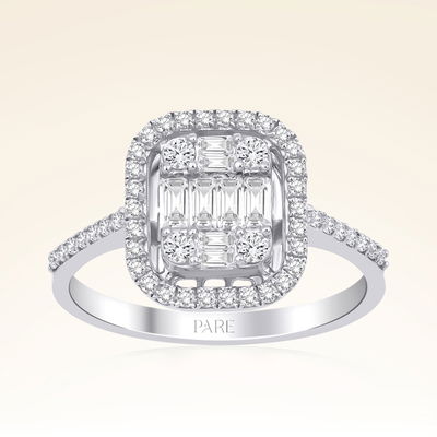 0,50 Karat Baget Pırlanta Yüzük - Pare Pırlanta