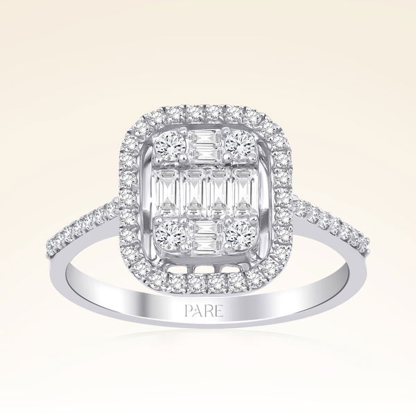 0,50 Karat Baget Pırlanta Yüzük - Pare Pırlanta