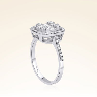 0,50 Karat Baget Pırlanta Yüzük - Pare Pırlanta