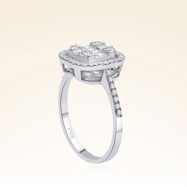 0,50 Karat Baget Pırlanta Yüzük - Pare Pırlanta