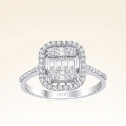 0,50 Karat Baget Pırlanta Yüzük - 1