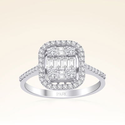 0,50 Karat Baget Pırlanta Yüzük - Pare Pırlanta