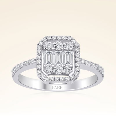 0,50 Karat Baget Pırlanta Yüzük - Pare Pırlanta