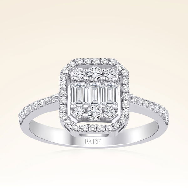 0,50 Karat Baget Pırlanta Yüzük - Pare Pırlanta