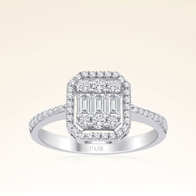 0,50 Karat Baget Pırlanta Yüzük - Pare Pırlanta