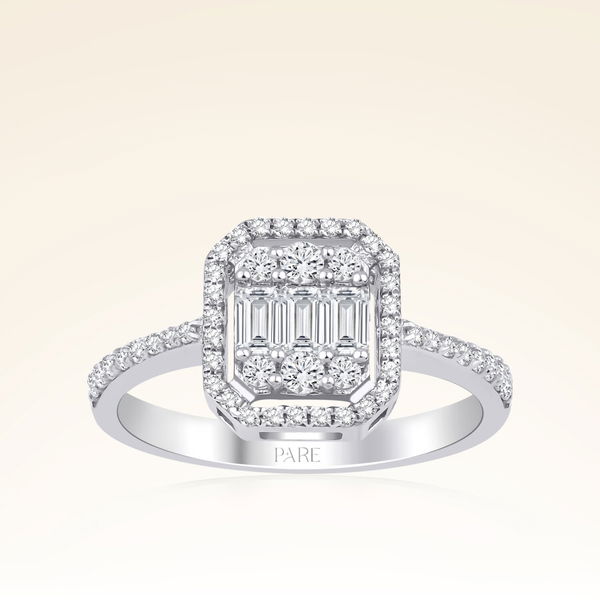 0,50 Karat Baget Pırlanta Yüzük - Pare Pırlanta