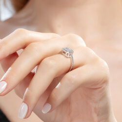 0,50 Karat Baget Pırlanta Yüzük - 5