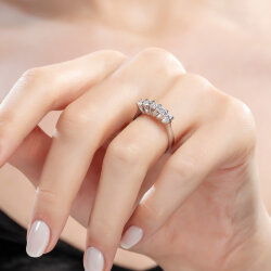 0,50 Karat Beştaş Pırlanta Yüzük - 4