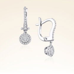 0,50 Karat Fantezi Pırlanta Küpe - 1