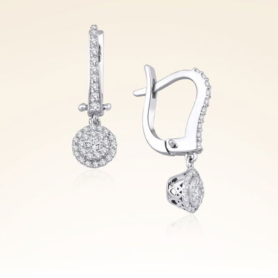 0,50 Karat Fantezi Pırlanta Küpe - Pare Pırlanta