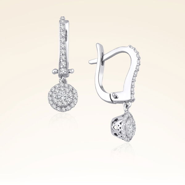 0,50 Karat Fantezi Pırlanta Küpe - Pare Pırlanta