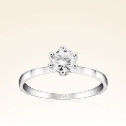 G Renk 0,50 Karat HRD Sertifikalı Tektaş Pırlanta Yüzük - 1