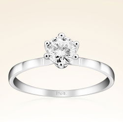 G Renk 0,50 Karat HRD Sertifikalı Tektaş Pırlanta Yüzük - 1