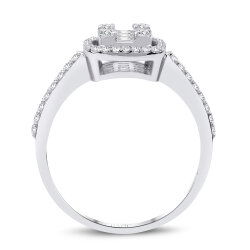 0,50 Karat Kolu Taşlı Baget Pırlanta Yüzük - PR01426 - 3