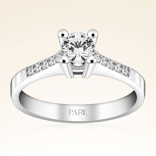 0,50 Karat Kolu Taşlı Tektaş Pırlanta Yüzük - Pare Pırlanta