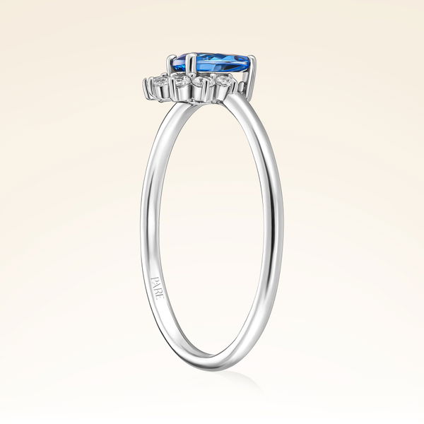 0,50 Karat Pırlantalı Safir Yüzük - Pare Pırlanta