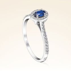 0,50 Karat Safir Pırlanta Yüzük - PR00675 - 2