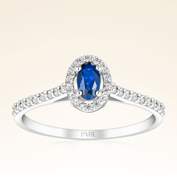 0,50 Karat Safir Pırlanta Yüzük - Pare Pırlanta