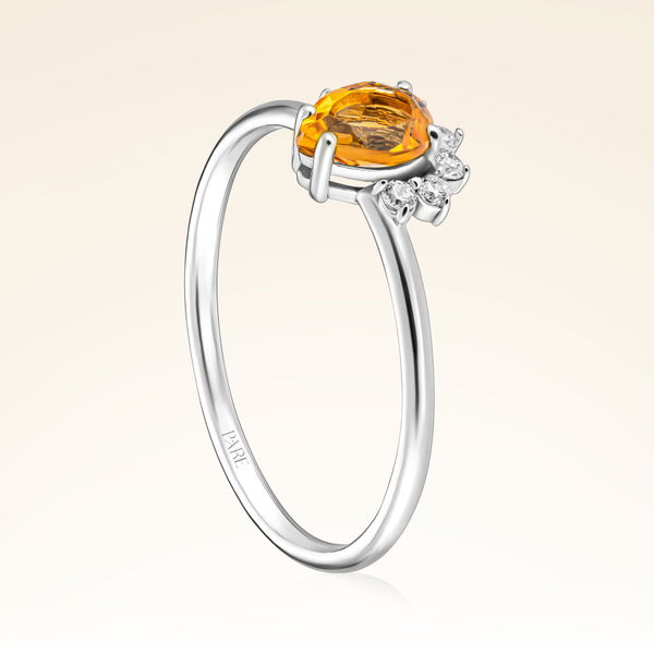 0,50 Karat Sitrin Pırlanta Yüzük - Pare Pırlanta