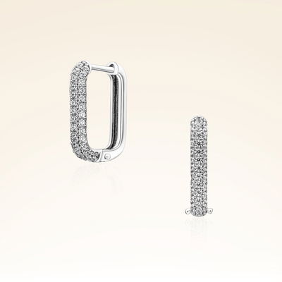 0,50 Karat Taşlı Halka Pırlanta Küpe - Pare Pırlanta