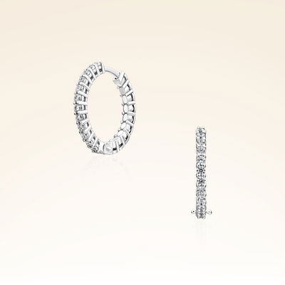 0,50 Karat Taşlı Halka Pırlanta Küpe - Pare Pırlanta