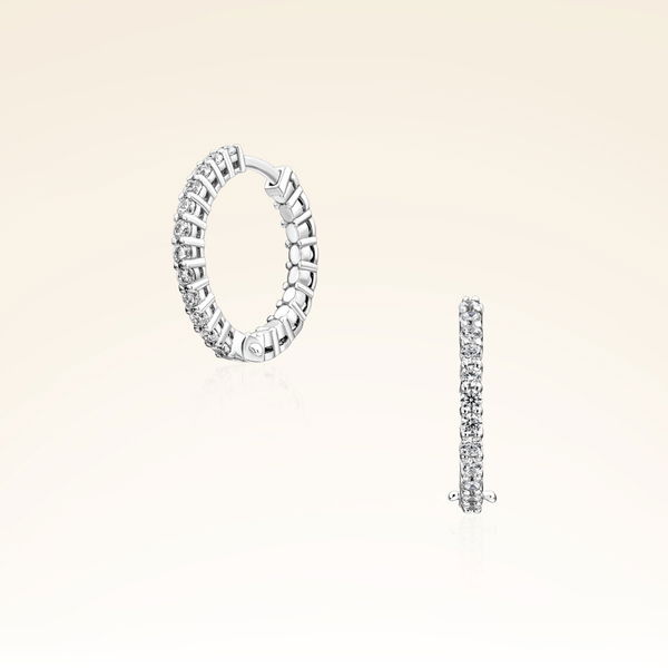 0,50 Karat Taşlı Halka Pırlanta Küpe - Pare Pırlanta