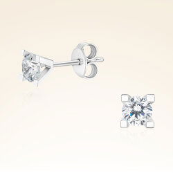 0,50 Karat Tektaş Pırlanta Küpe - 1