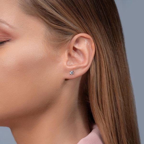 0,50 Karat Tektaş Pırlanta Küpe - Pare Pırlanta