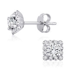 0,50 Karat Tektaş Pırlanta Küpe - PR01430 - 1