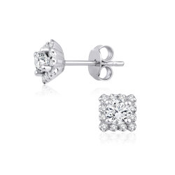 0,50 Karat Tektaş Pırlanta Küpe - PR01430 - 2