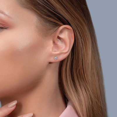 0,50 Karat Tektaş Pırlanta Küpe - Pare Pırlanta