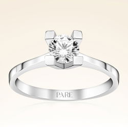 G Renk 0,50 Karat HRD Sertifikalı Tektaş Pırlanta Yüzük - 1