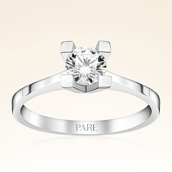 G Renk 0,50 Karat HRD Sertifikalı Tektaş Pırlanta Yüzük - Pare Pırlanta