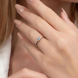 0,50 Karat Tektaş Pırlanta Yüzük - 5