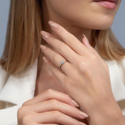 0,50 Karat Tektaş Pırlanta Yüzük - 4