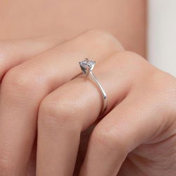 0,50 Karat Tektaş Pırlanta Yüzük - 7