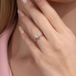 0,50 Karat Tektaş Pırlanta Yüzük - PR00863 - 5