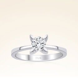 G Renk 0,50 Karat HRD Sertifikalı Tektaş Pırlanta Yüzük - 1