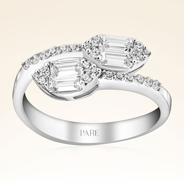 0,51 Karat kolu Taşlı Baget Pırlanta Yüzük - Pare Pırlanta