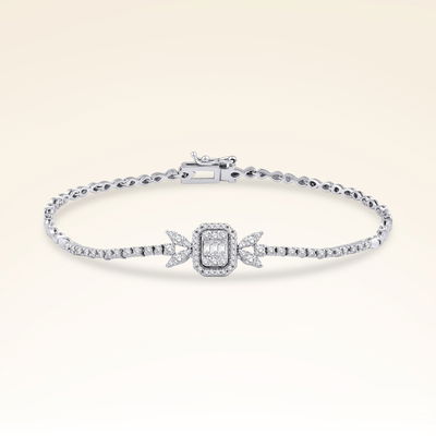 0,51 Karat Pırlantalı Baget Bileklik - Pare Pırlanta