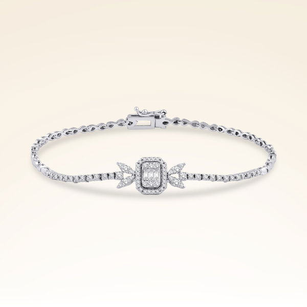 0,51 Karat Pırlantalı Baget Bileklik - Pare Pırlanta