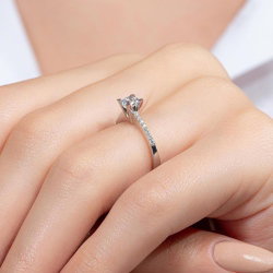 0,52 Karat Kolu Taşlı Tektaş Pırlanta Yüzük - PR00019 - 7