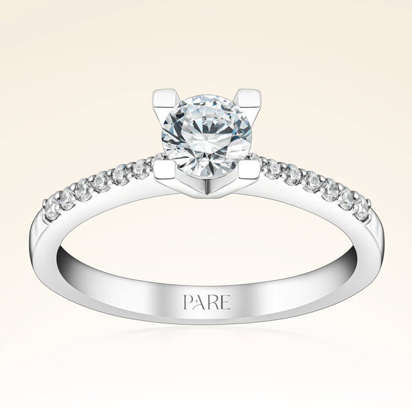 0,52 Karat Kolu Taşlı Tektaş Pırlanta Yüzük - Pare Pırlanta