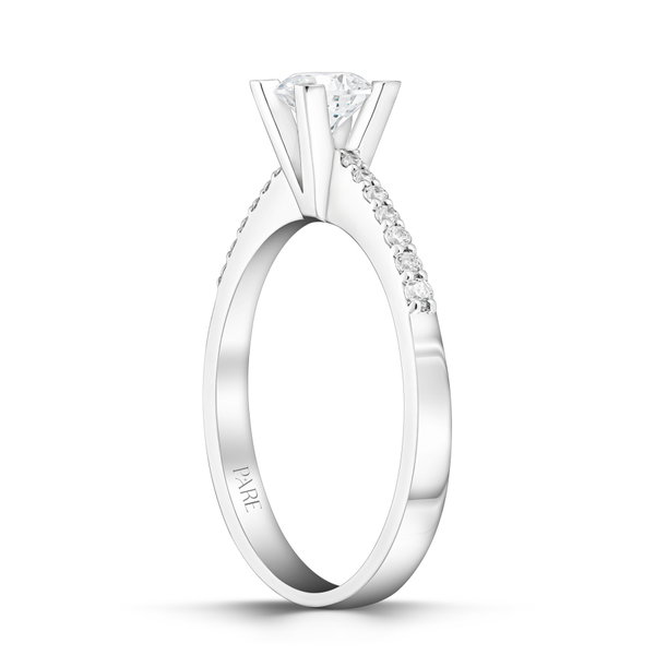 0,52 Karat Kolu Taşlı Tektaş Pırlanta Yüzük - PR00019 - Pare Pırlanta