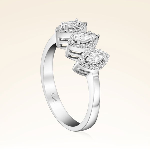 0,53 Karat Pırlanta Damla Yüzük - Pare Pırlanta