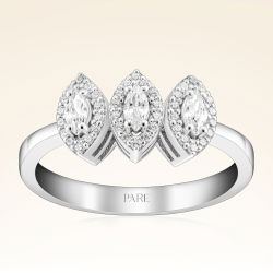0,53 Karat Pırlanta Damla Yüzük - PR00151 - 1