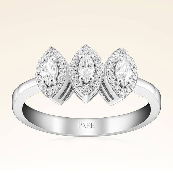 0,53 Karat Pırlanta Damla Yüzük - Pare Pırlanta