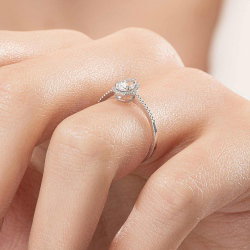 0,53 Karat Pırlanta Topaz Yüzük - 6