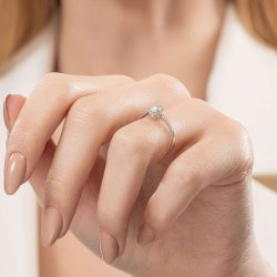 0,53 Karat Pırlanta Topaz Yüzük - 5