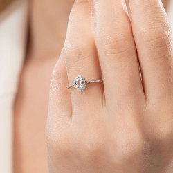 0,53 Karat Pırlanta Topaz Yüzük - 4